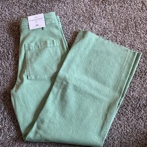 NWT Zara Marine Straight Jeans in Mint
